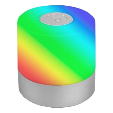Briloner 7462014 - LED RGB Uzlādējama āra galda lampa LED/1,5W/5V IP44 matēts hroms