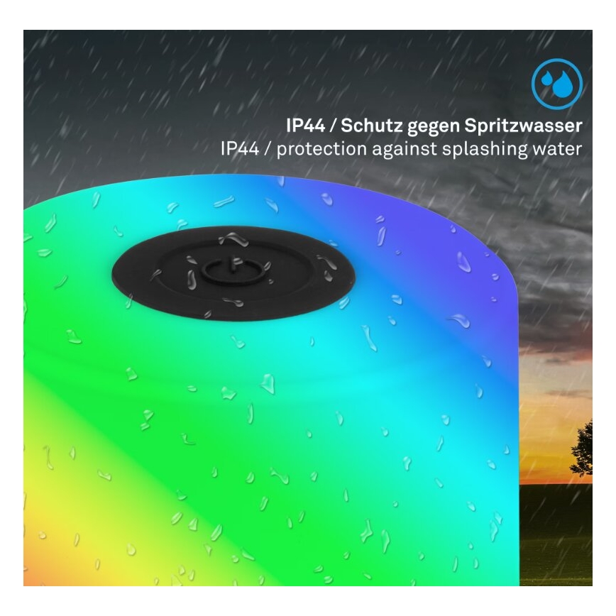Briloner 7462015 - LED RGB Uzlādējama āra galda lampa LED/1,5W/5V IP44 melna