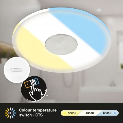 Briloner 7480019 - LED vannas istabas iemontējamais LED griestu gaismeklis/6W/230V 3000/4000/6500K IP44 balts