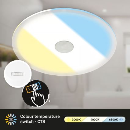 Briloner 7482019 - LED vannas istabas iebūvējamais griestu gaismeklis LED/14W/230V 3000/4000/6500K IP44 balts