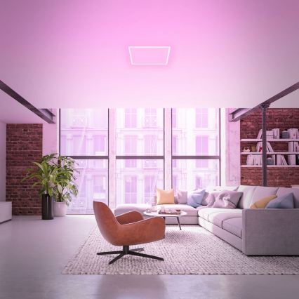 Briloner 7491-016 - RGBW LED regulējama vieda griestu lampa/22W/230V 4000K 42x42 cm Wi-Fi Tuya + tālvadības pults
