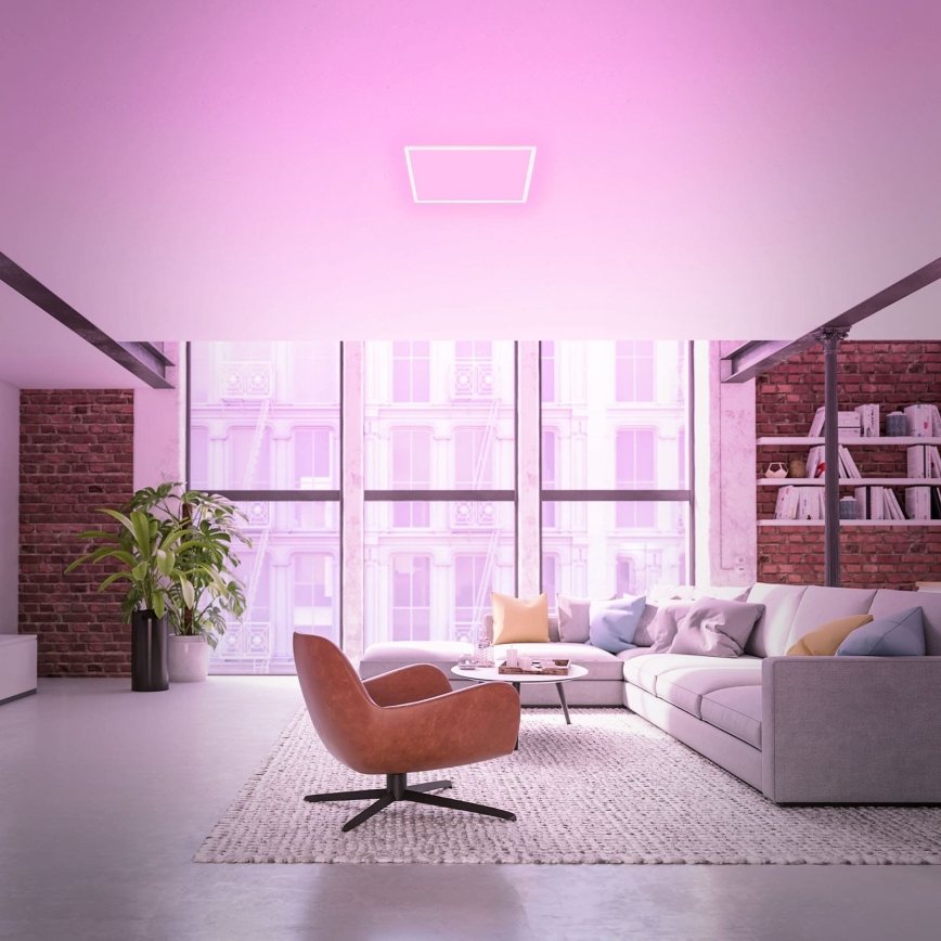 Briloner 7491-016 - RGBW LED regulējama vieda griestu lampa/22W/230V 4000K 42x42 cm Wi-Fi Tuya + tālvadības pults