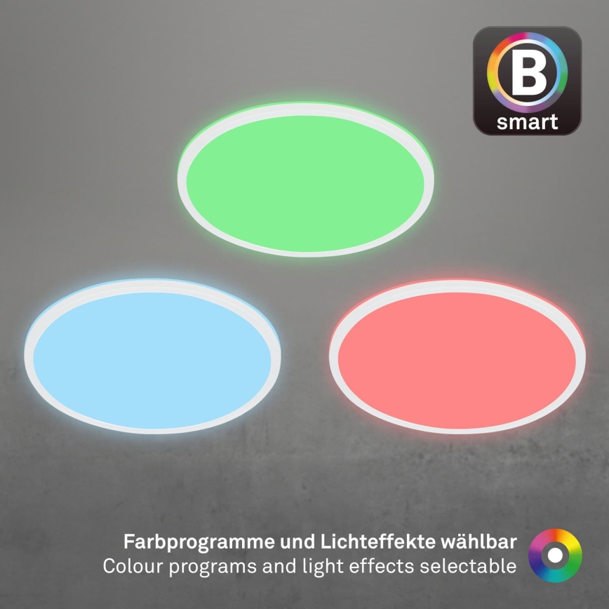 Briloner 7494016 - LED RGBW ar regulējamu spilgtumu viedais griestu gaismeklis LED/22W/230V 4000K Ø 42 cm Wi‑Fi Tuya + tālvadības pults