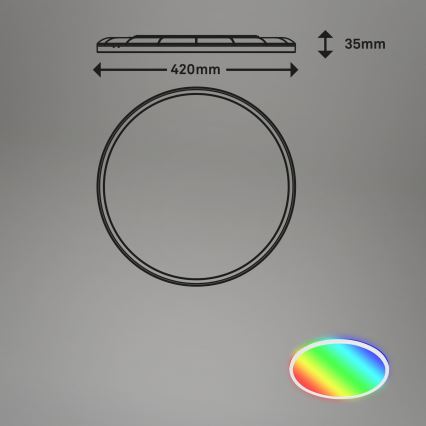 Briloner 7494016 - LED RGBW ar regulējamu spilgtumu viedais griestu gaismeklis LED/22W/230V 4000K Ø 42 cm Wi‑Fi Tuya + tālvadības pults