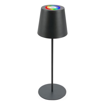 Briloner 7507015 - LED RGB aptumšojama uzlādējama āra galda lampa 2 vienā LED/2,5W/5V IP44 1200 mAh antracīts
