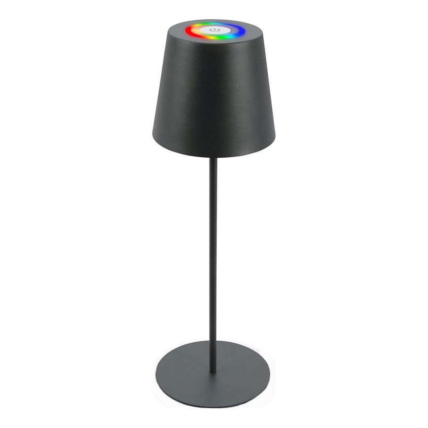 Briloner 7507015 - LED RGB Aptumšojama uzlādējama āra galda lampa 2in1 LED/2,5W/5V IP44 antracīta