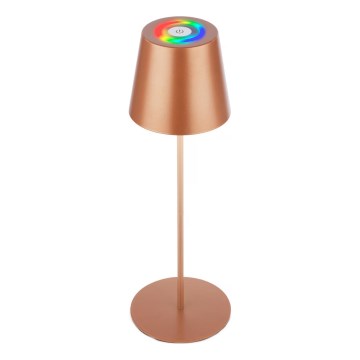 Briloner 7510013 - LED RGBW regulējama ārā lietojama uzlādējama galda lampa CALIDA LED/2,5W/5V IP44 1200 mAh bronzas krāsā