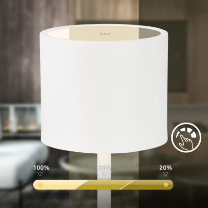 Briloner 7521016 - SIGO LED uzlādējama āra galda lampa ar regulējamu spilgtumu LED/2,5W/5V IP44 2600 mAh balta