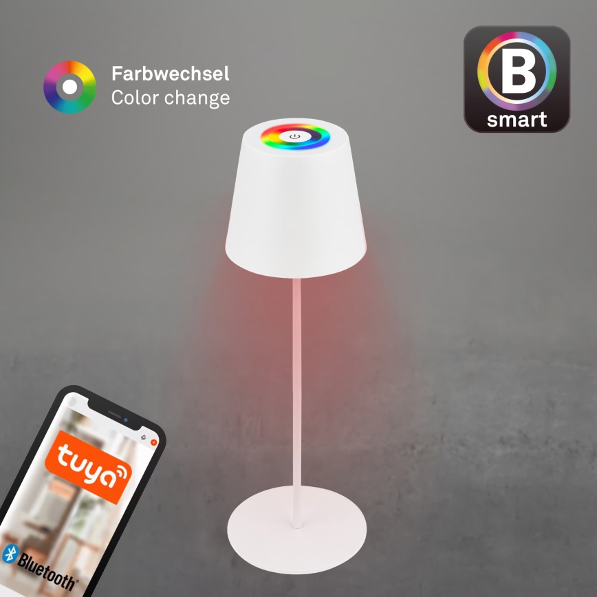 Briloner 7559016 - LED RGB ar regulējamu spilgtumu, uzlādējama āra galda lampa COLORIS LED/3,5W/5V IP44 2000 mAh Wi-Fi Tuya