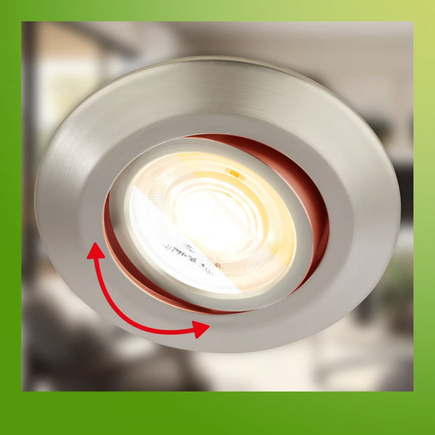 Briloner 7586032 - komplekts 3x LED iebūvējami vannas istabas gaismekļi KLIRA LED/4,9W/230V 2500/3000/4000K IP23 matēts hroms