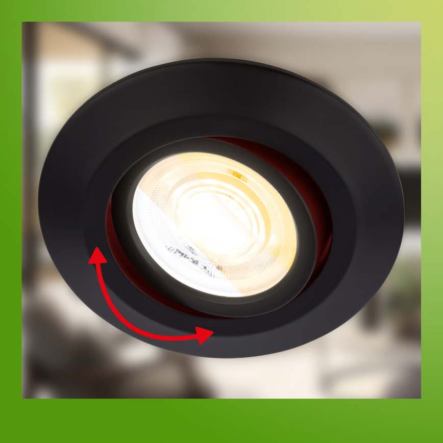 Briloner 7586035 - Komplekts 3x LED vannas istabas ieliekamais gaismeklis KLIRA 1xLED/4,9W/230V 2500/3000/4000K IP23 melns