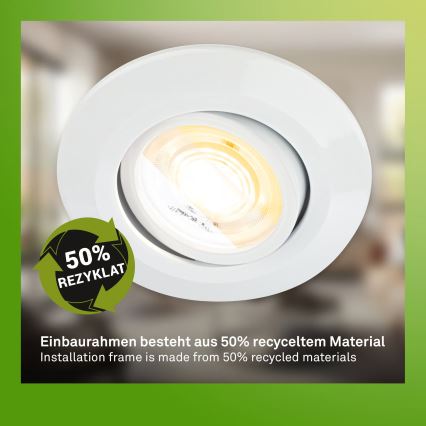 Briloner 7586036 - komplekts 3x LED vannas istabas iebūvējamie griestu gaismekļi KLIRA LED/4,9W/230V 2500/3000/4000K IP23 balti