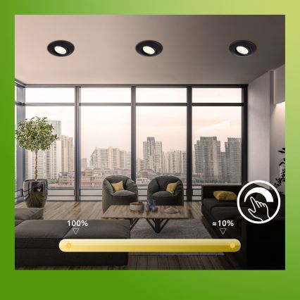 Briloner 7587035 - KOMPLEKTS 3x LED ar regulējamu spilgtumu vannasistabas iebūvējamie griestu gaismekļi KLIRA LED/4,9W/230V 2500/3000/4000K IP23 melni