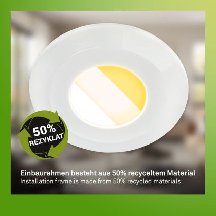 Briloner 7588036 - KOMPLEKTS 3x LED vannasistabas iebūvējamie griestu gaismekļi KLIRA LED/4,9W/230V 2500/3000/4000K IP44 balti