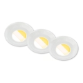 Briloner 7589036 - Komplekts 3x LED iebūvējamie vannas istabas griestu gaismekļi KLIRA ar regulējamu spilgtumu LED/4,9W/230V 2500/3000/4000K IP44 balti
