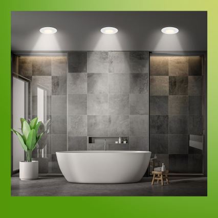 Briloner 7589036 - Komplekts 3x LED iebūvējamie vannas istabas griestu gaismekļi KLIRA ar regulējamu spilgtumu LED/4,9W/230V 2500/3000/4000K IP44 balti
