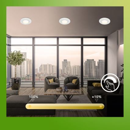 Briloner 7589036 - Komplekts 3x LED iebūvējamie vannas istabas griestu gaismekļi KLIRA ar regulējamu spilgtumu LED/4,9W/230V 2500/3000/4000K IP44 balti