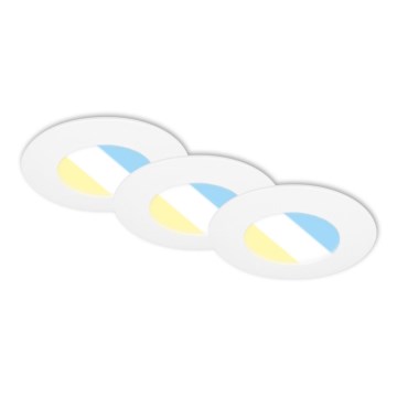 Briloner 7598036 - KOMPLEKTS 3x LED Iegremdējama vannas istabas lampa LED/4,9W/230V IP44 2700/4000/6500K balta