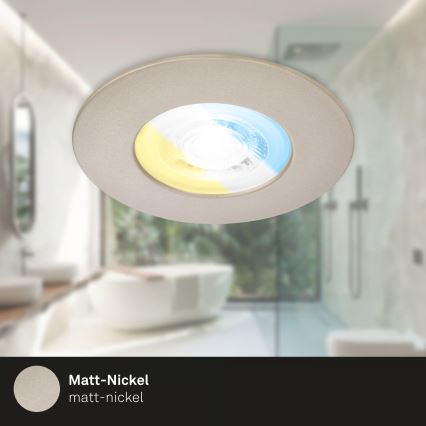 Briloner 7605032 - 3xLED komplekts: vannas istabas iebūvējamais griestu gaismeklis 3xLED/4,9W/230V 2700/4000/6500K IP44 matēts hroms