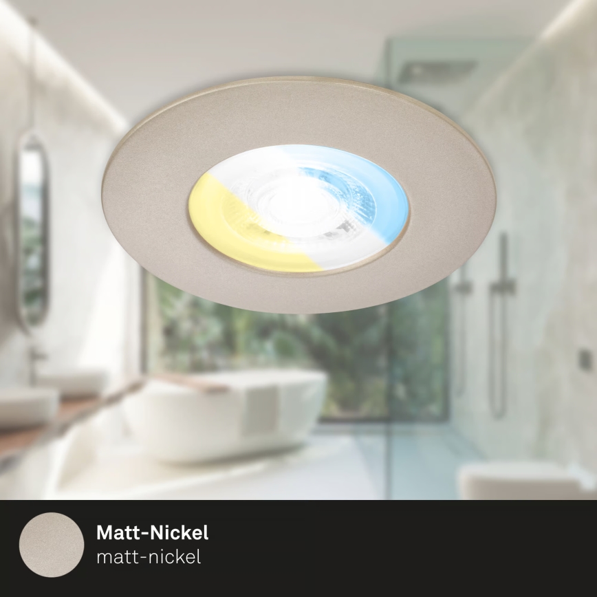 Briloner 7605032 - 3xLED komplekts: vannas istabas iebūvējamais griestu gaismeklis 3xLED/4,9W/230V 2700/4000/6500K IP44 matēts hroms