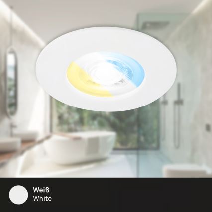 Briloner 7605036 - Komplekts 3xLED vannas istabas iebūvējamie griestu gaismekļi 3xLED/4,9W/230V 2700/4000/6500K IP44 balti