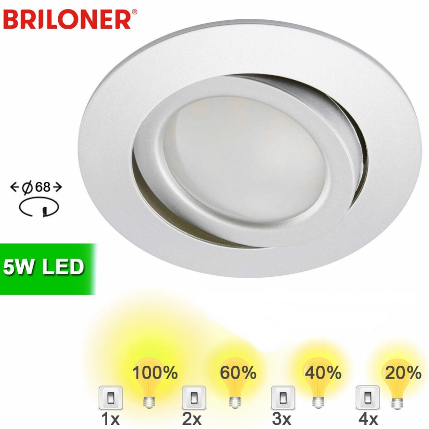 Briloner 8309-019 - LED Aptumšojama vannas istabas iegremdējama lampa LED/5W/230V IP23