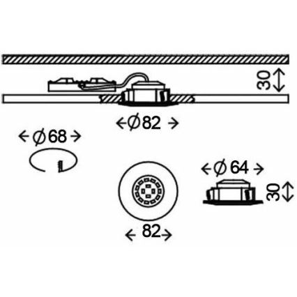 Briloner 8312-019 - Vannas istabas iegremdējama lampa LED/5W/230V IP23