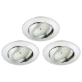 Briloner 8312-039 - KOMPLEKTS 3x LED Iegremdējama vannas istabas lampa LED/5W/230V IP23