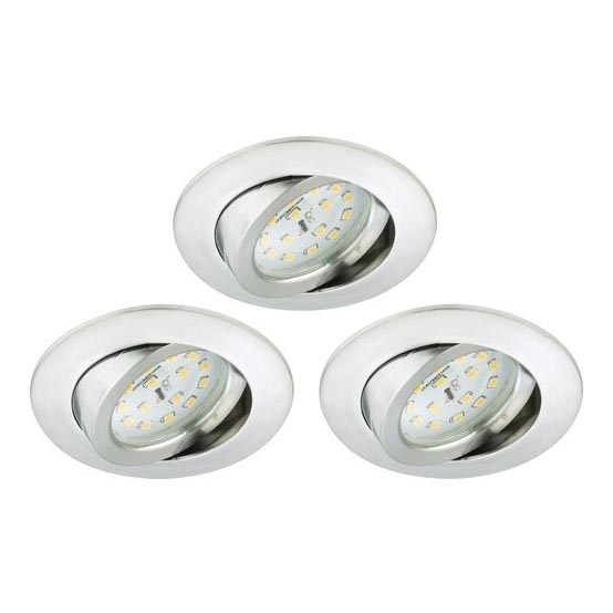 Briloner 8312-039 - KOMPLEKTS 3x LED Iegremdējama vannas istabas lampa LED/5W/230V IP23