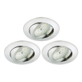 Briloner 8317-039-KOMPLEKTS 3x LED Aptumšojama iegremdējama vannas istabas lampa LED/5,5W/230V IP23