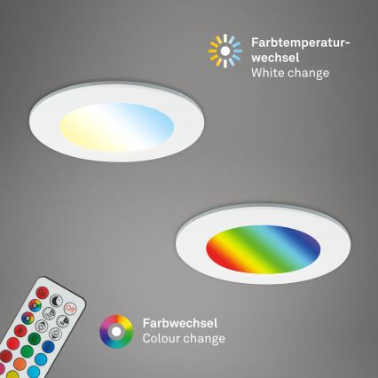 Briloner - KOMPLEKTS 3x RGBW LED Aptumšojama iegremdējama vannas istabas lampa LED/4,8W/230V 3000-6500K IP65 + tālvadības pults