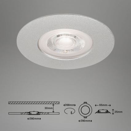 Briloner - KOMPLEKTS 3x LED Aptumšojams vannas istabas lampa LED/4,9W/230V IP44