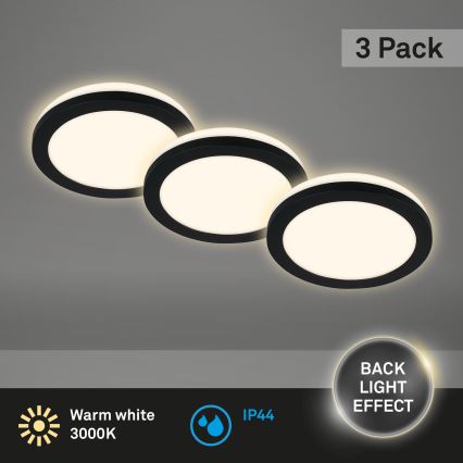 Briloner - KOMPLEKTS 3x LED Iegremdējama vannas istabas lampa LED/3W/230V IP44