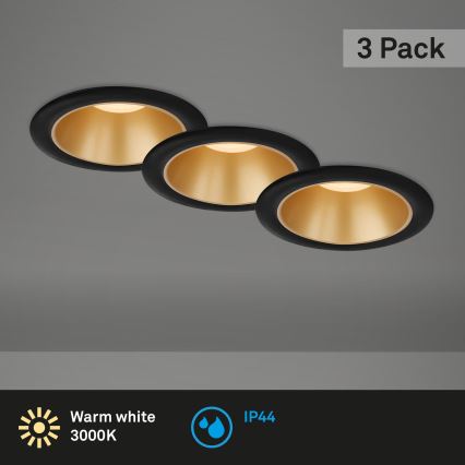 Briloner - KOMPLEKTS 3x LED Iegremdējama vannas istabas lampa LED/4,9W/230V IP44