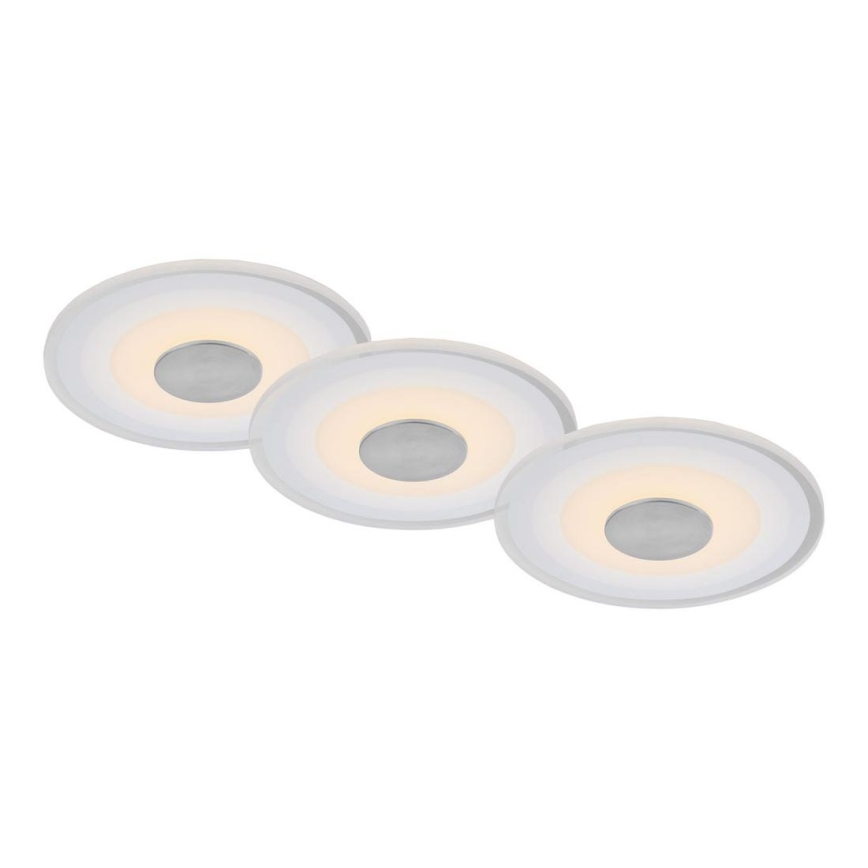 Briloner - KOMPLEKTS 3x LED Iegremdējama vannas istabas lampa LED/6W/230V IP44 hroms