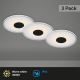 Briloner - KOMPLEKTS 3x LED Iegremdējama vannas istabas lampa LED/6W/230V IP44 melna
