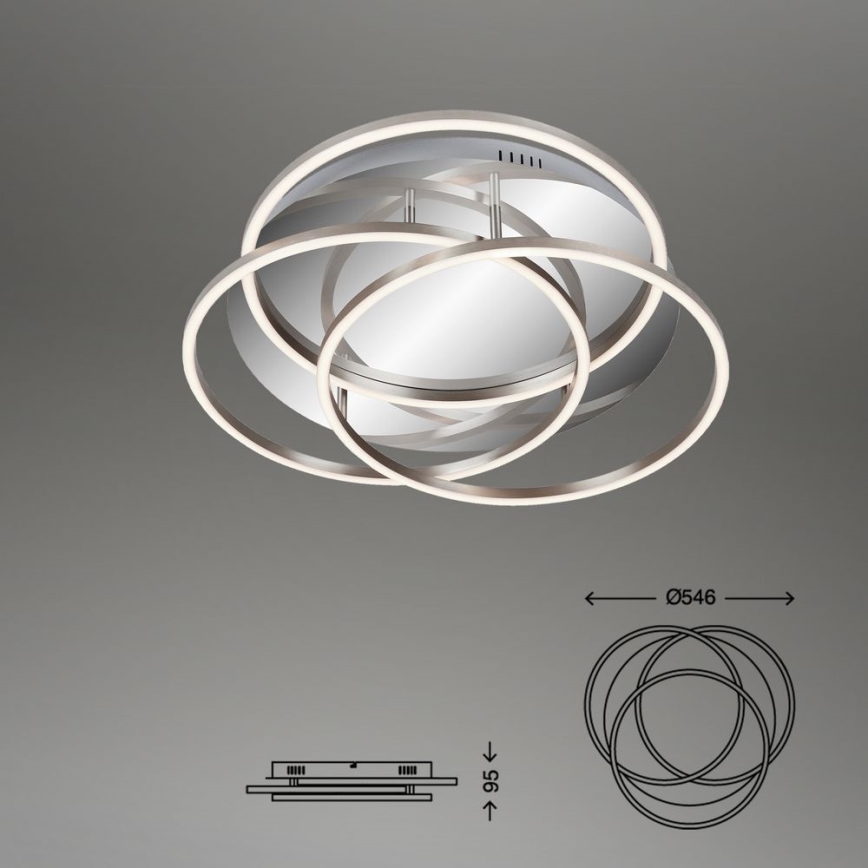 Briloner - LED Aptumšojama griestu lampa FRAMES LED/60W/230V spīdīgi hromēts