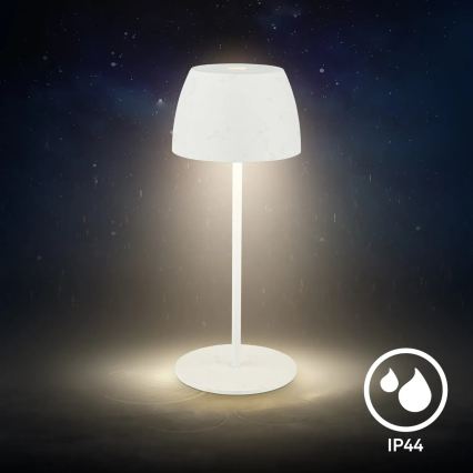 Briloner  - LED regulējama, uzlādējama, ar skārienvadību āra galda lampa MINI LED/2,5W/5V IP44 1800 mAh balta