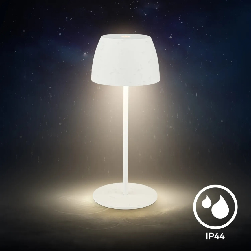 Briloner  - LED regulējama, uzlādējama, ar skārienvadību āra galda lampa MINI LED/2,5W/5V IP44 1800 mAh balta