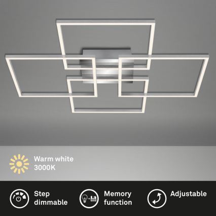 Briloner - LED Aptumšojama virsapmetuma lustra FRAME 4xLED/12W/230V