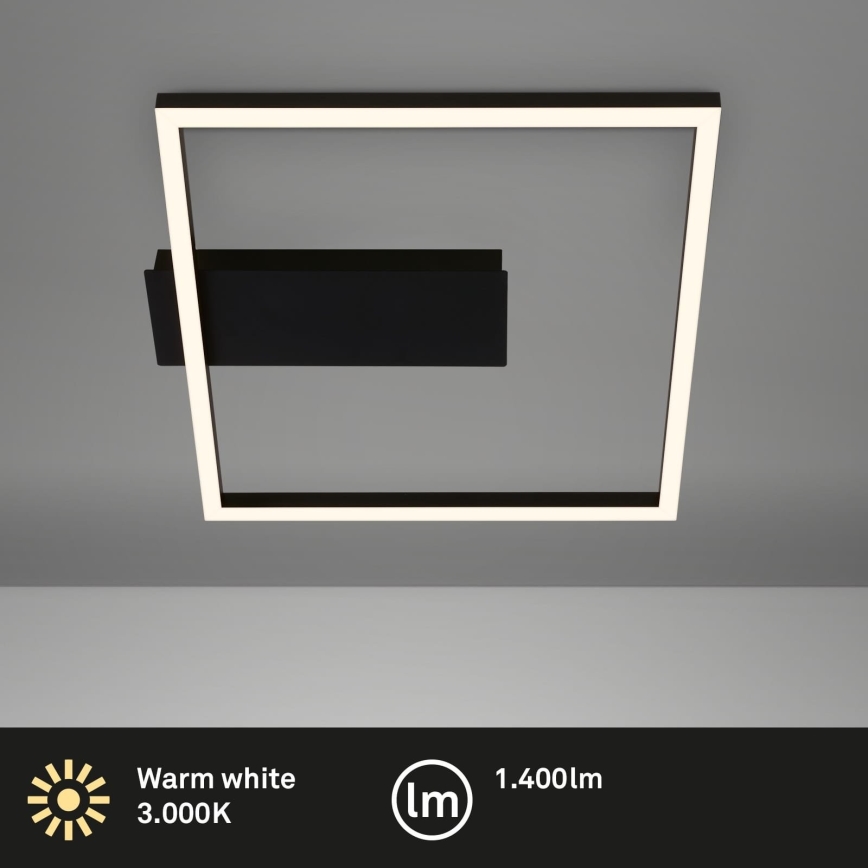 Briloner - LED griestu gaismeklis FRAME LED/14W/230V 3000K 30x32 cm melns