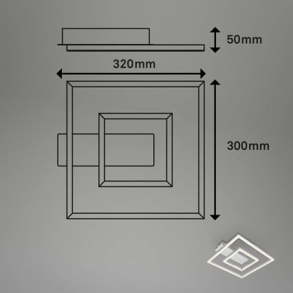 Briloner - LED griestu gaismeklis FRAME LED/22W/230V 3000K 30x32 cm matēts hroms