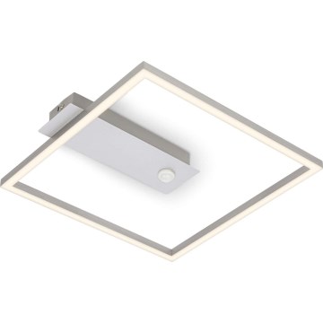 Briloner - LED griestu lampa ar kustību un krēslas sensoru FRAME LED/14W/230V 3000K 30x32 cm matēts hroms