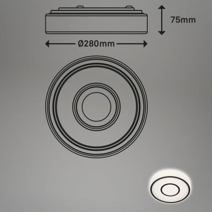 Briloner - LED Griestu lampa SIRKEL LED/12W/230V melna