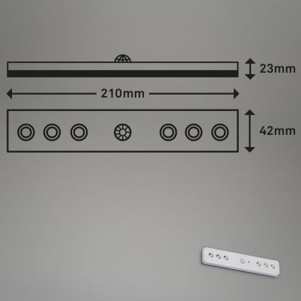 Briloner - LED Orientēšanās lampa ar sensors LERO LED/0,48W/6xAAA