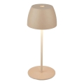 Briloner - LED regulējama uzlādējama skārienjutīga āra galda lampa MINI LED/2,5W/5V IP44 1800 mAh bēša