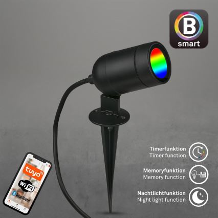 Briloner - LED RGBW Regulējams āra gaismeklis LED/4,4W/230V 2700/4000/6500K IP44 Wi-Fi Tuya