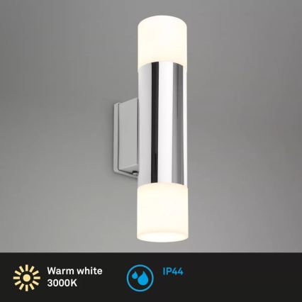 Briloner - LED vannas istabas sienas gaismeklis 2xGU10/4,8W/230V IP44 3000K spīdīgs hroms