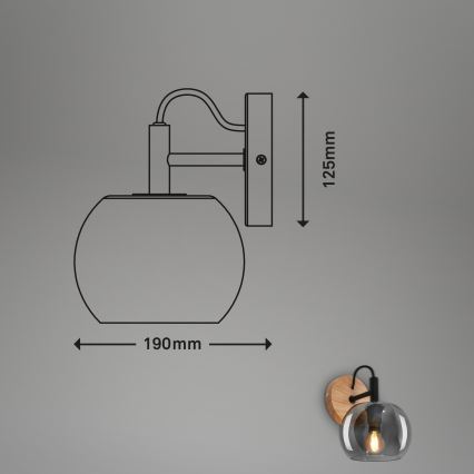 Briloner - Sienas gaismeklis KYRO 1xE14/10W/230V