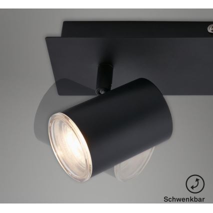 Briloner  10476221 - Vannas istabas starmetis 2xGU10/5W/230V IP44 melna